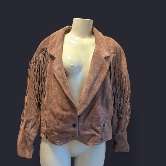 Vintage Yearbook 1991  suede fringe jacket - Picture 2 of 16